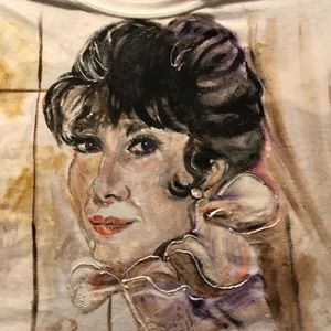 Wearable art painted tees Audrey Hepburn